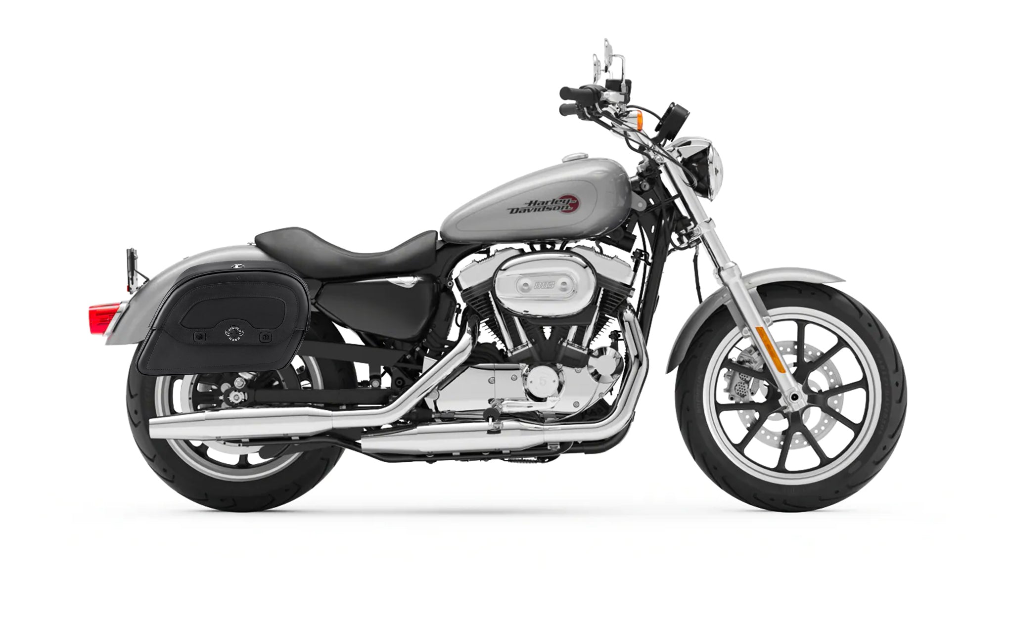 28L - Warrior Medium Quick-Mount Motorcycle Saddlebags For Harley Sportster Superlow @expand