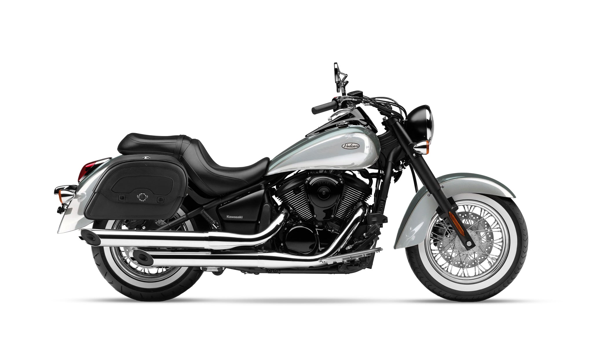 28L - Warrior Medium Quick Mount Kawasaki Vulcan 900 Classic VN900 Motorcycle Saddlebags @expand