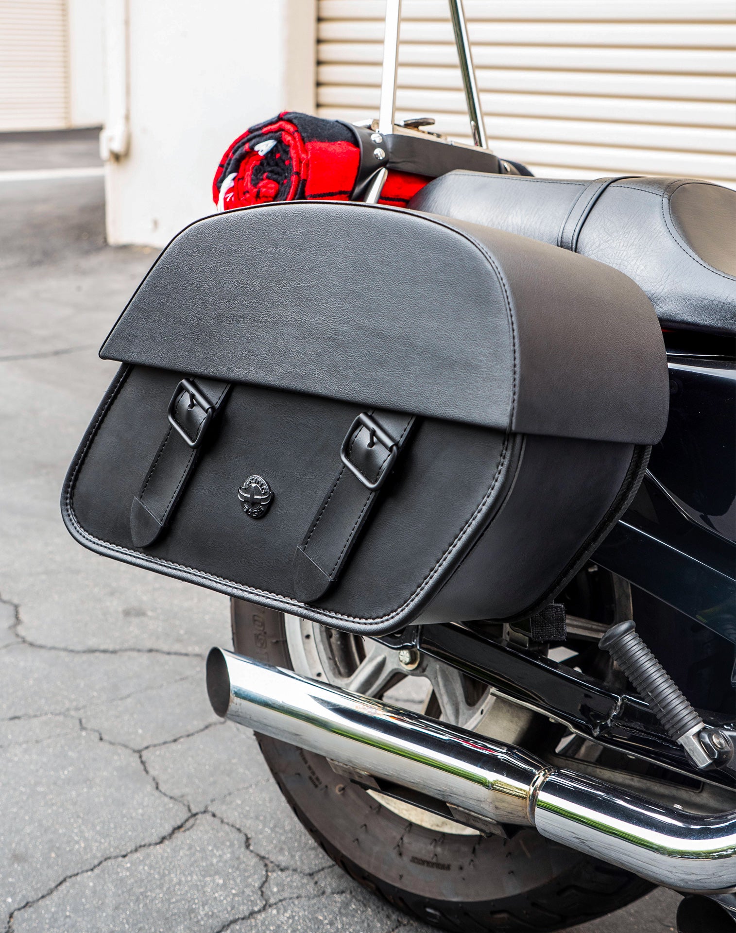 28L - Baelor Medium Quick Mount Motorcycle Saddlebags For Harley Sportster 1200 Low XL1200L v2