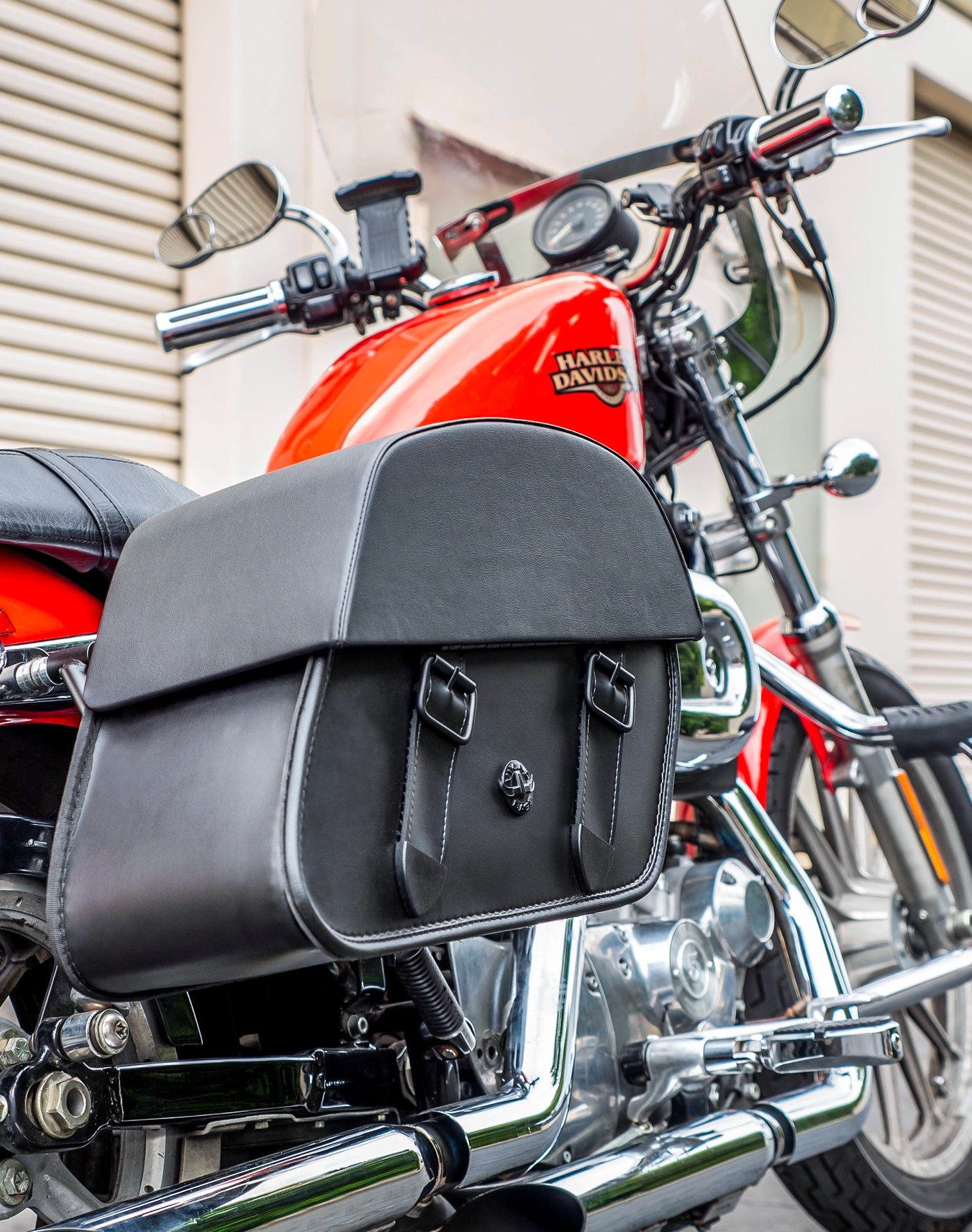 28L - Baelor Medium Quick Mount Motorcycle Saddlebags For Harley Sportster 1200 Low XL1200L v1