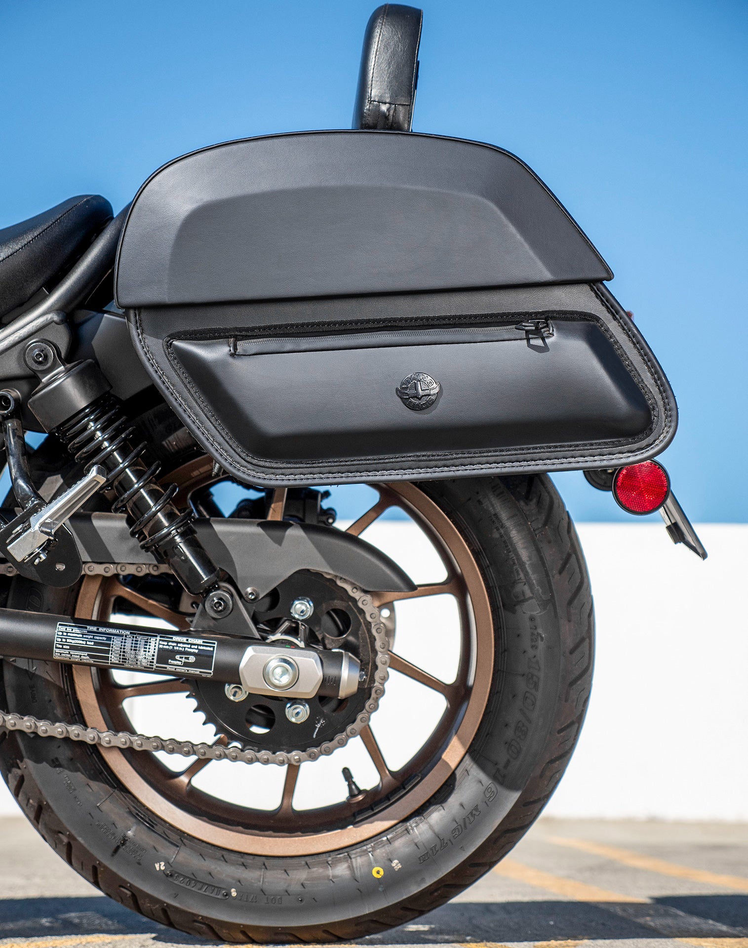 28L - Pantheon Medium Quick-Mount Honda Rebel 300 Motorcycle Saddlebags v1