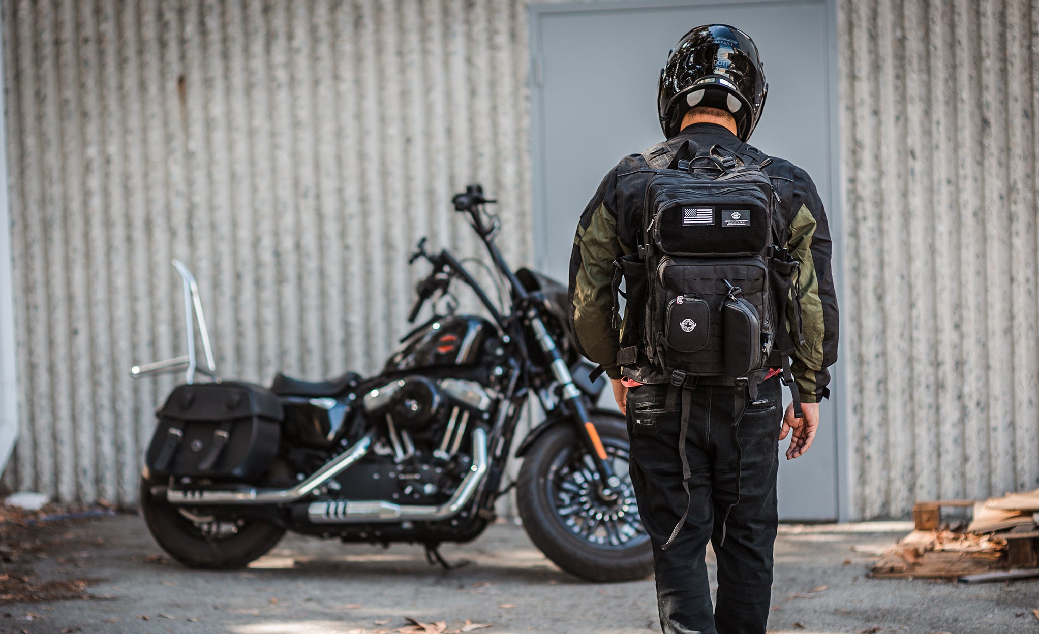 45L - Tactical XL Royal Enfield Motorcycle Backpack @expand