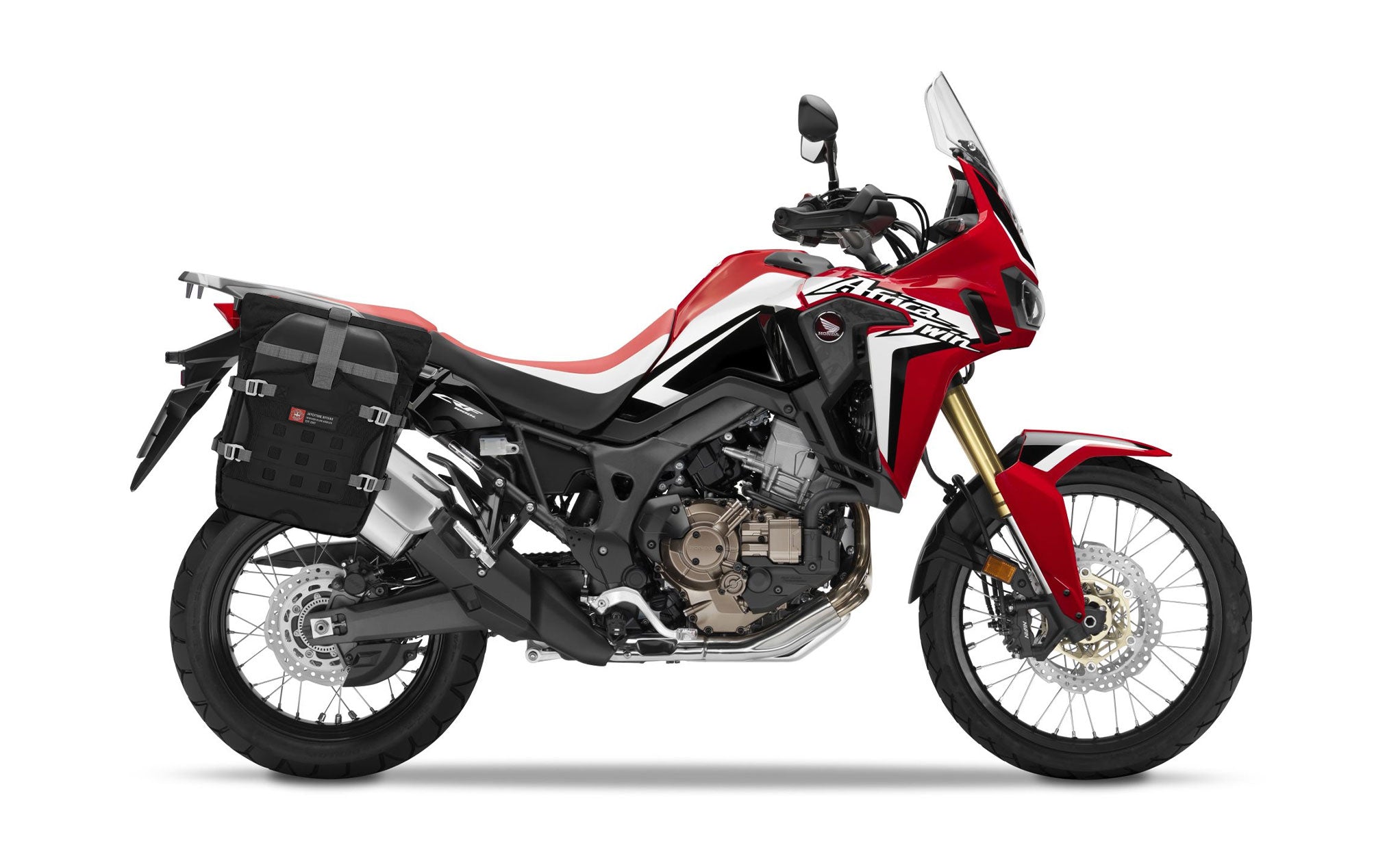 50L - Apex Honda CRF1000L Africa Twin/Adv Sports Touring Panniers Bag on Bike @expand