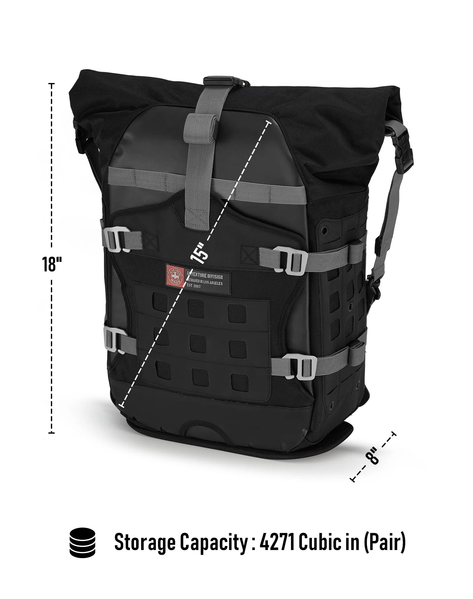 70L - Apex BMW F 750 GS ADV Touring Panniers Storage Capacity