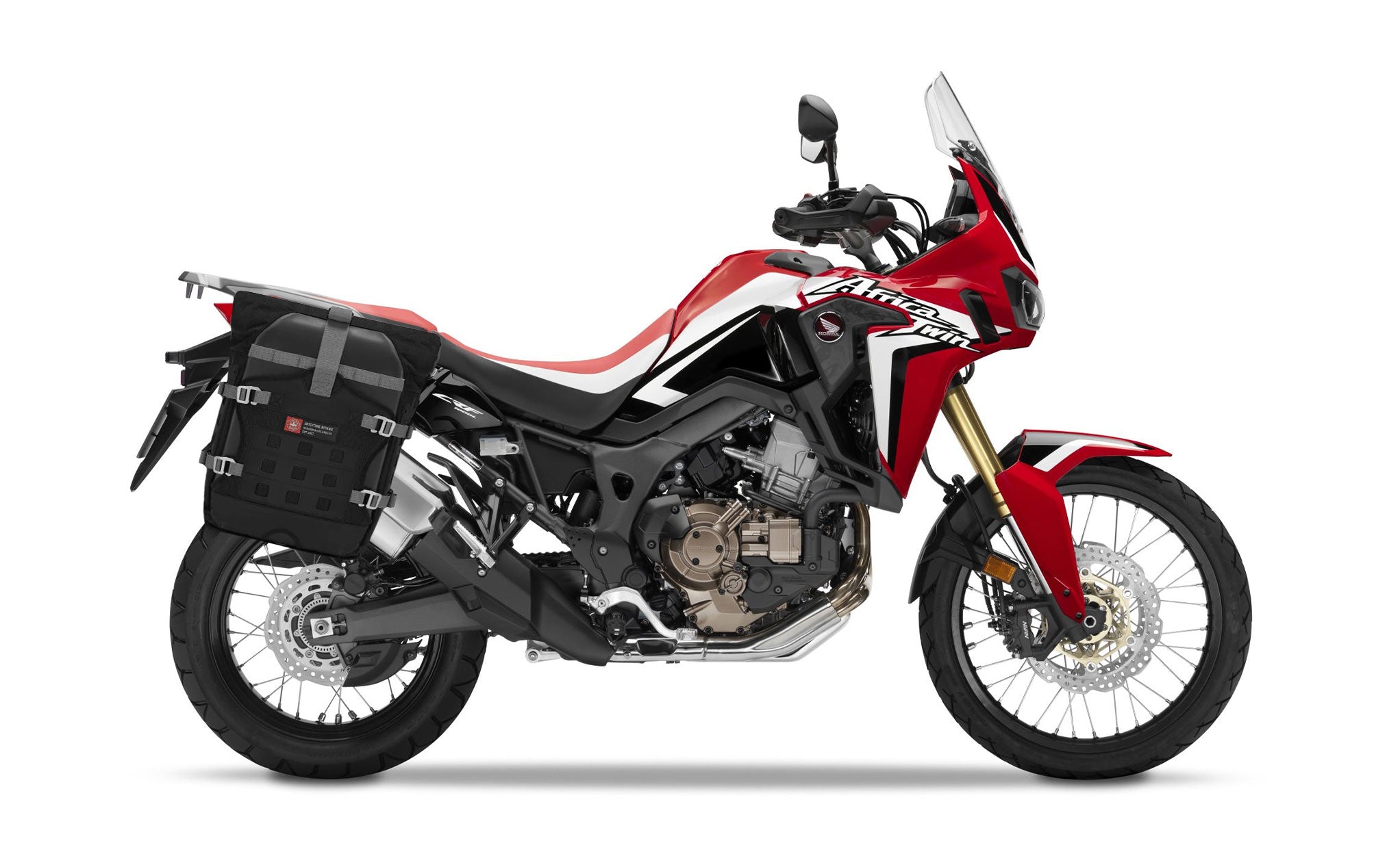 70L - Apex Honda CRF1000L Africa Twin/Adv Sports Touring Panniers Bag on Bike @expand