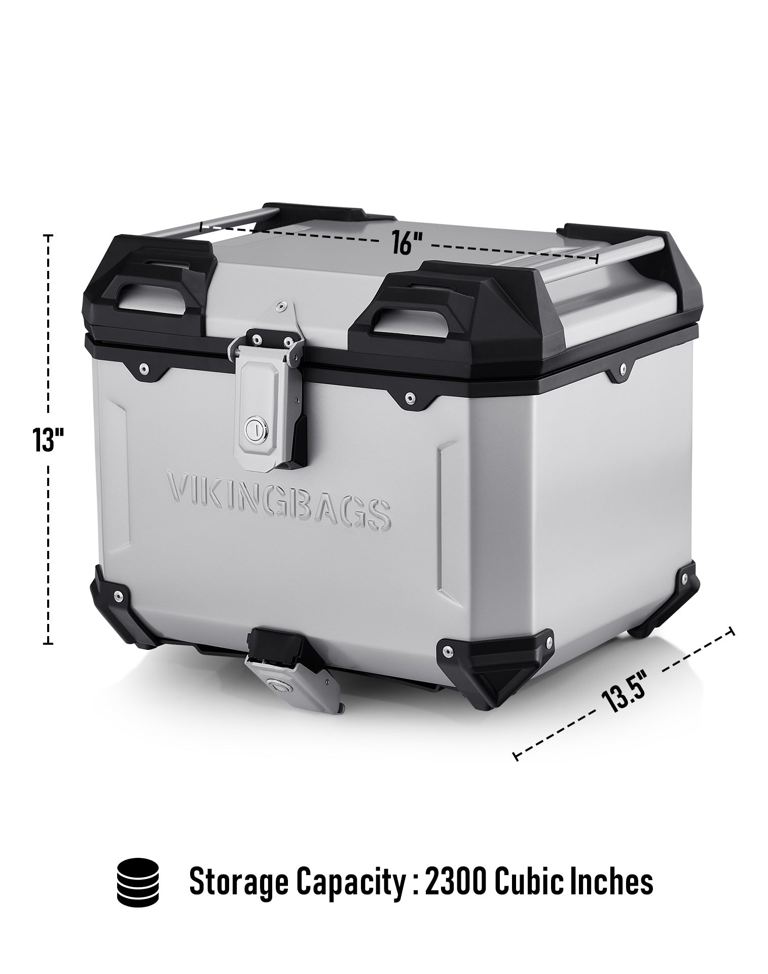 38L - Apex XL BMW GS 1250 Aluminum Top Case Silver Info Image