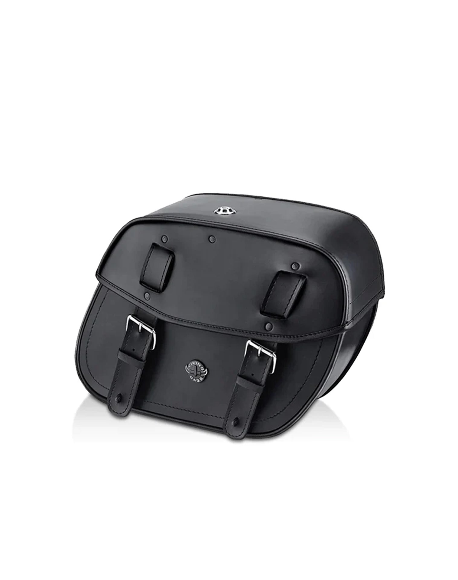 25L - Arch Large Shock Cutout Leather Motorcycle Saddlebags for Harley Sportster 1200 Custom XL1200C/XLH1200C Hero Image