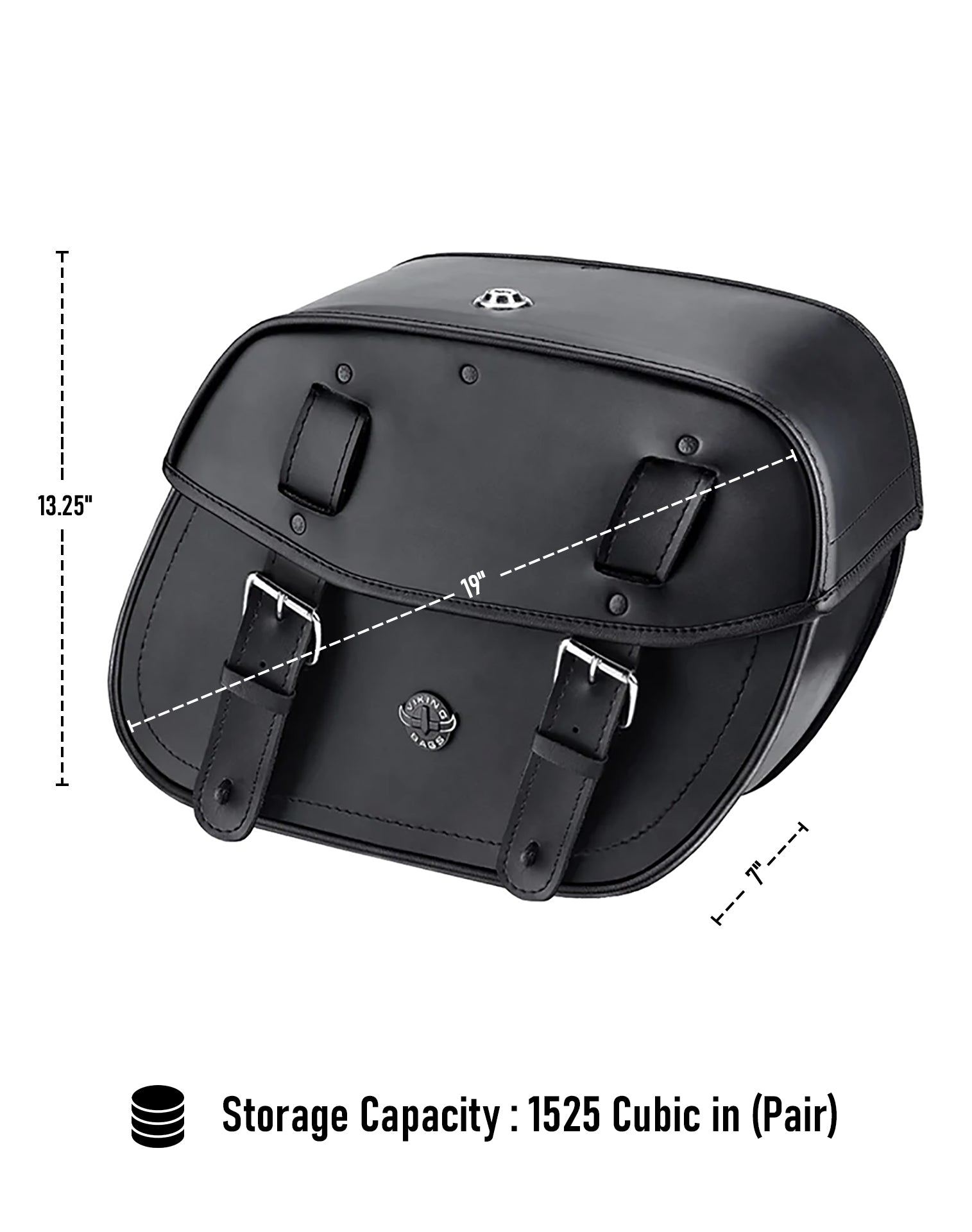 Viking Arch Large Shock Cutout Leather Motorcycle Saddlebags For Harley Sportster 883 Low Xl883L Can Store Your Ridings Gears