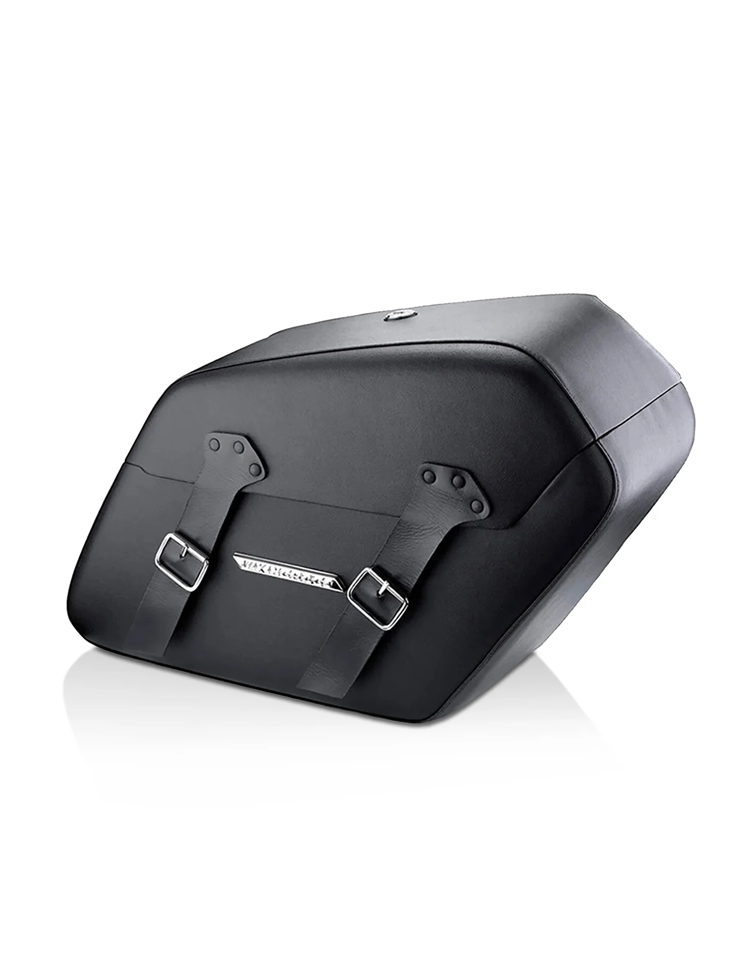 38L - Baldur Extra Large Shock Cut-out Leather Wrapped Hard Saddlebags for Harley Dyna Low Rider S FXDLS Main View