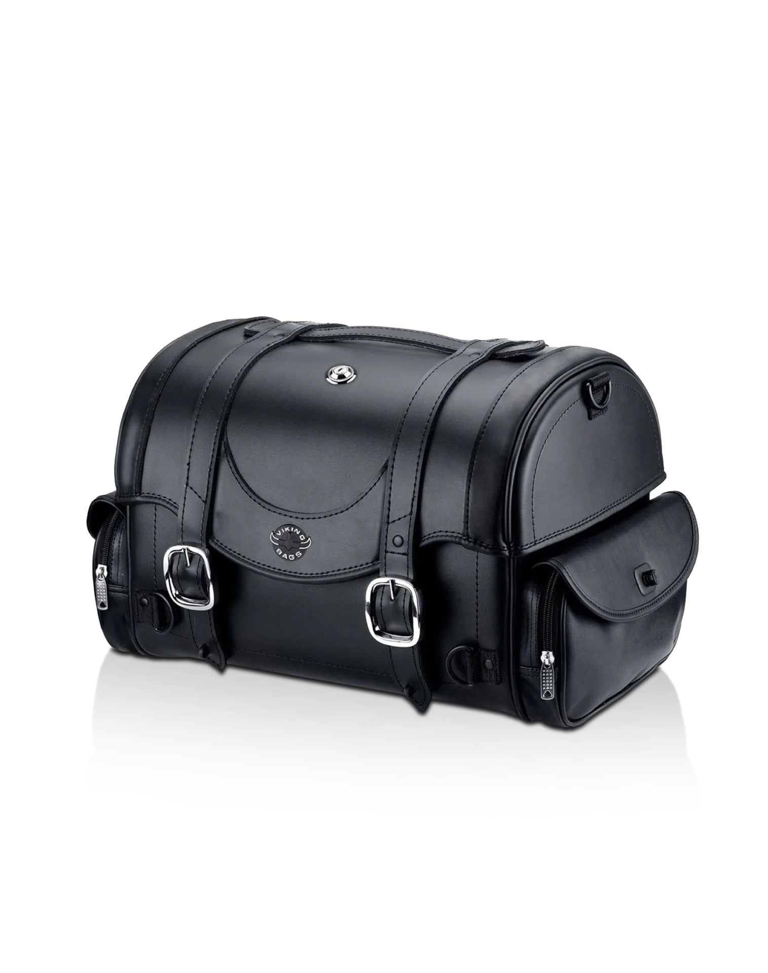 18L - Century Medium Leather Motorcycle Roll Bag for Harley Davidson