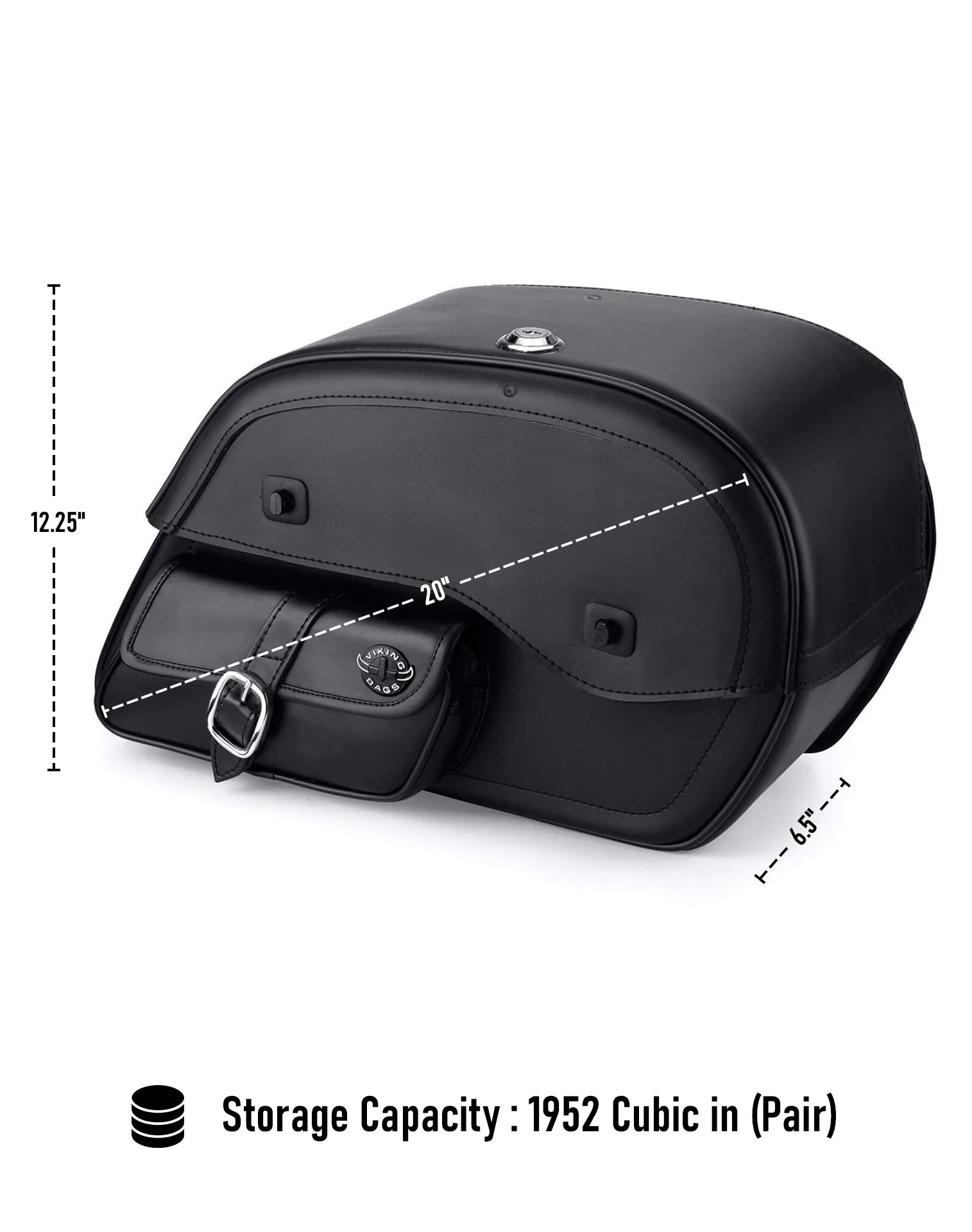 Viking Essential Side Pocket Large Indian Chief Standard Leather Motorcycle Saddlebags Can Store Your Ridings Gears