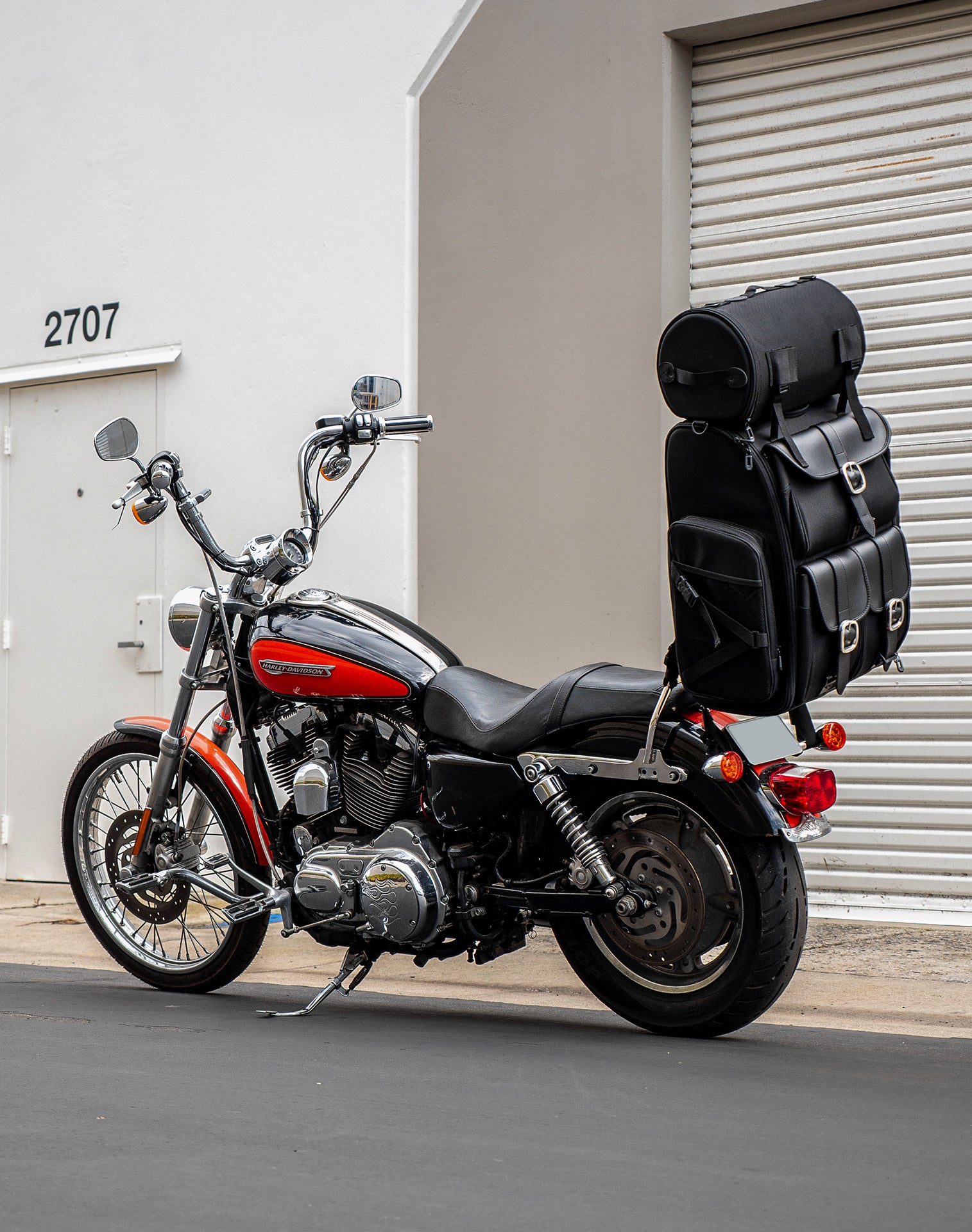 55L - Highway Extra Large Plain Kawasaki Motorcycle Tail Bag