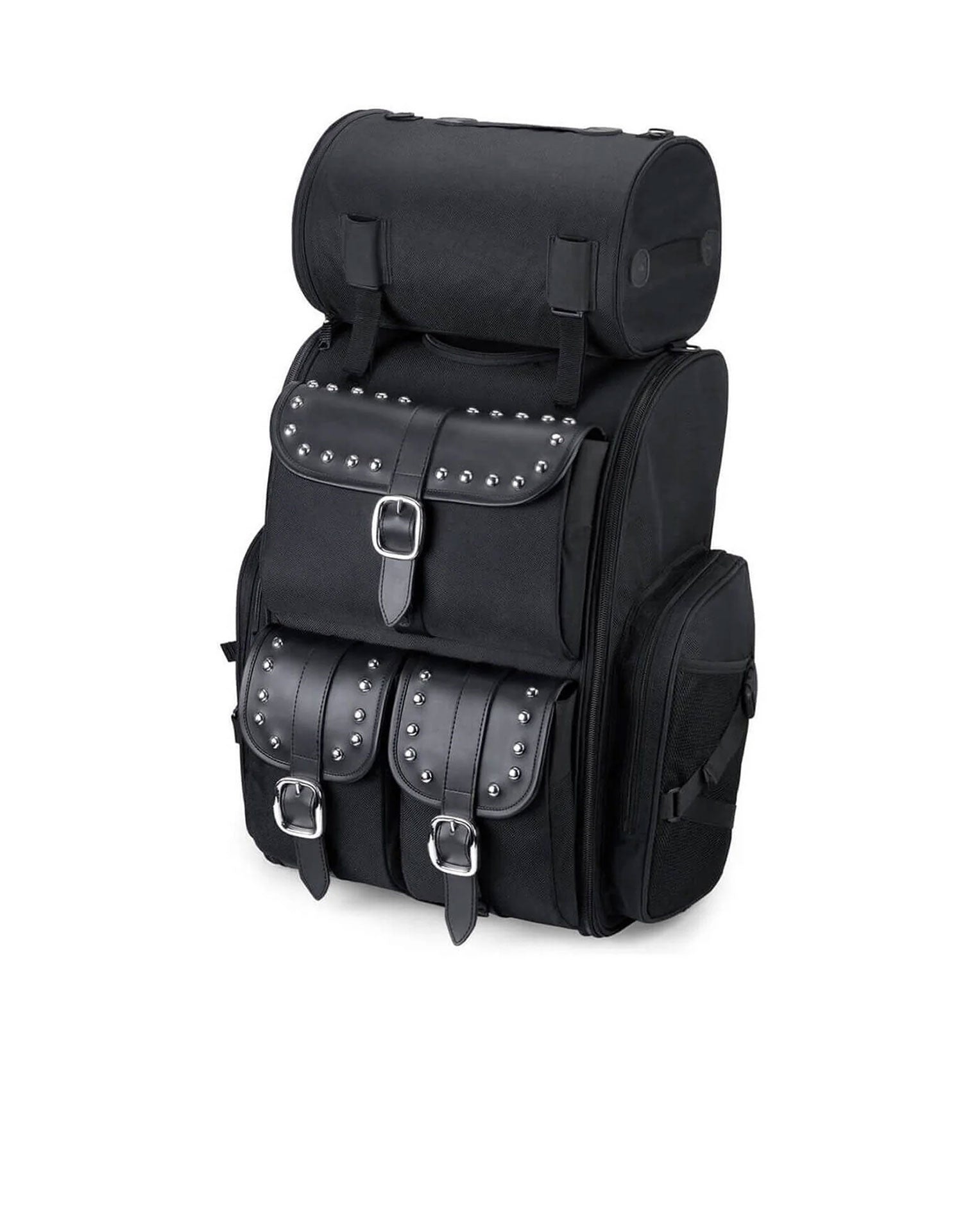 55L - Highway Extra Large Studded Motorcycle Sissy Bar Bag