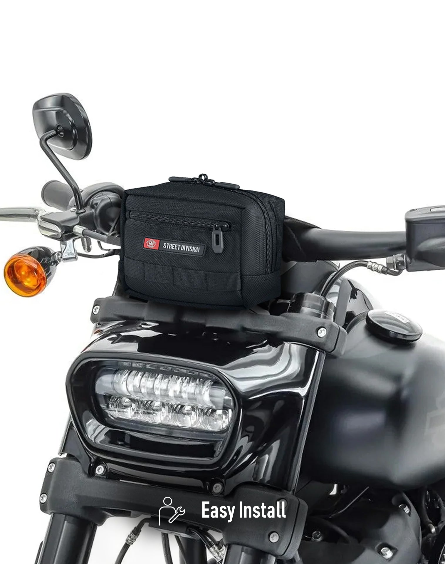 Viking Incognito Ducati Motorcycle Handlebar Bag Easy Install