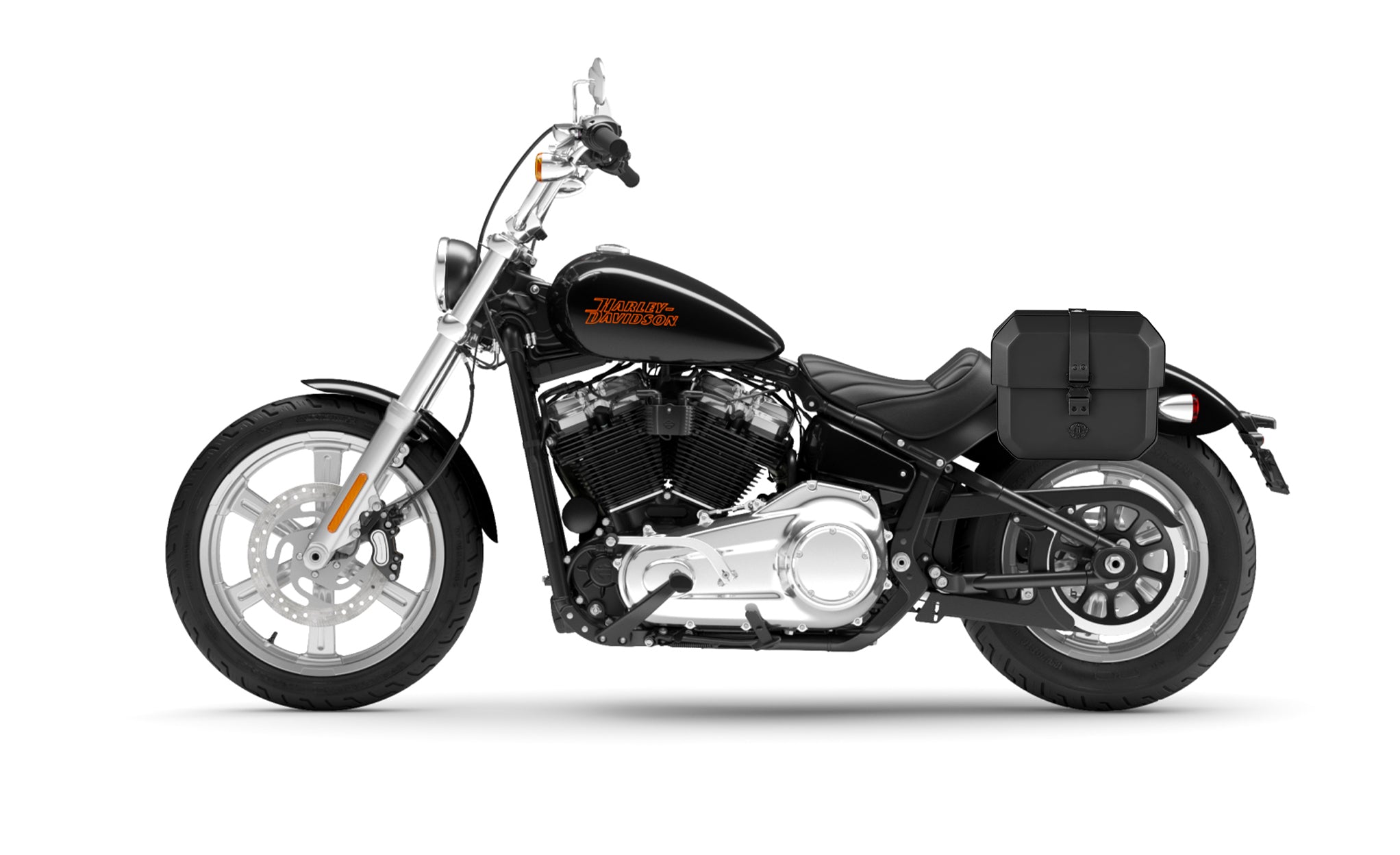 10L - Outlaw Quick Mount Small Harley Softail Standard FXST Hard Solo Saddlebag (Left Only) @expand