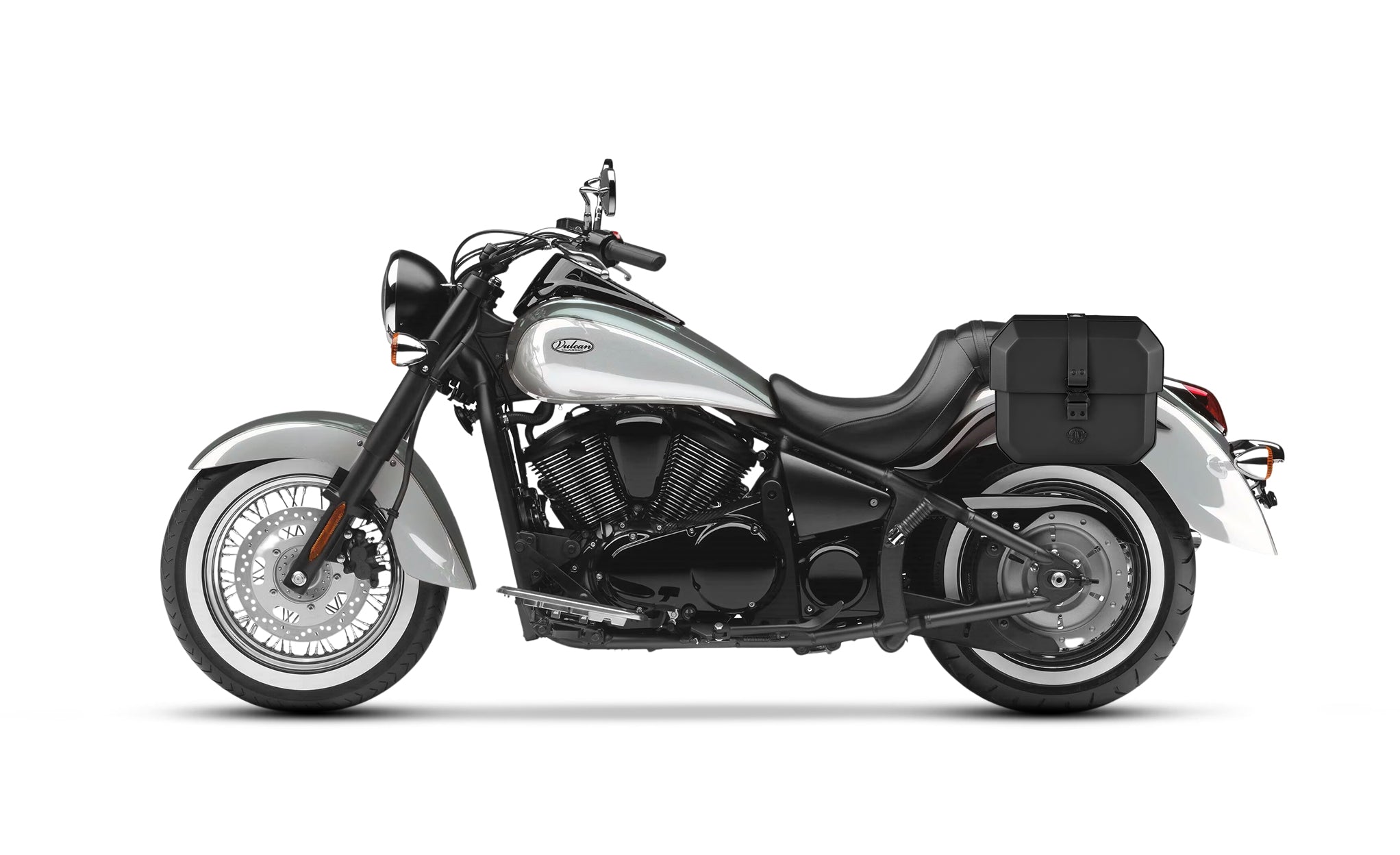 10L - Outlaw Quick Mount Small Kawasaki Vulcan 900 Classic VN900 Hard Solo Saddlebag (Left Only) @expand