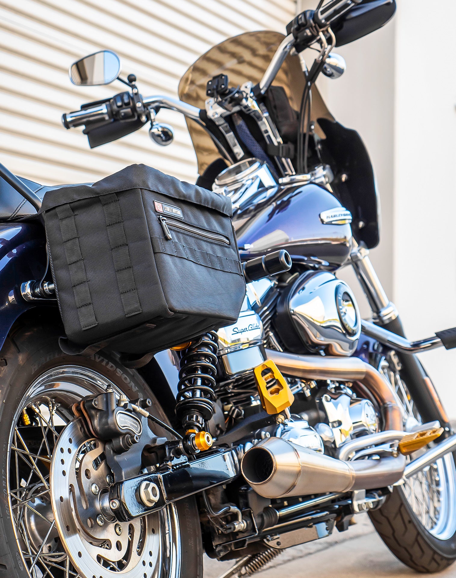 27L - Patriot Large Motorcycle Throw Over Saddlebags for Harley Dyna Super Glide FXD/I v1