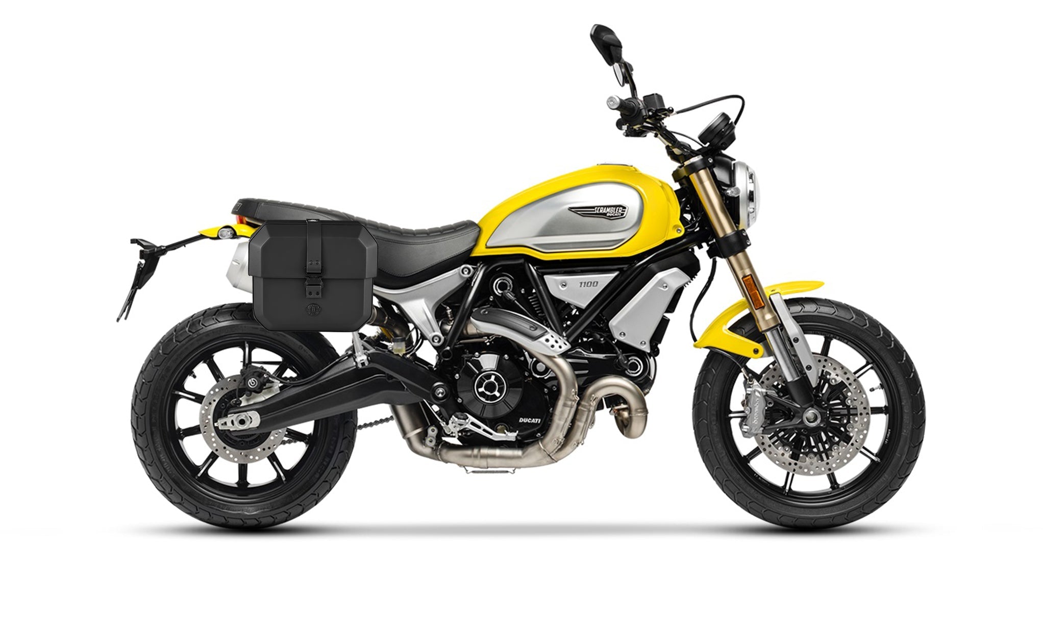 Viking 10L Outlaw Quick Mount Small Ducati Scrambler 1100 Special Sport Hard Solo Saddlebag Right Only Bag on Bike @expand