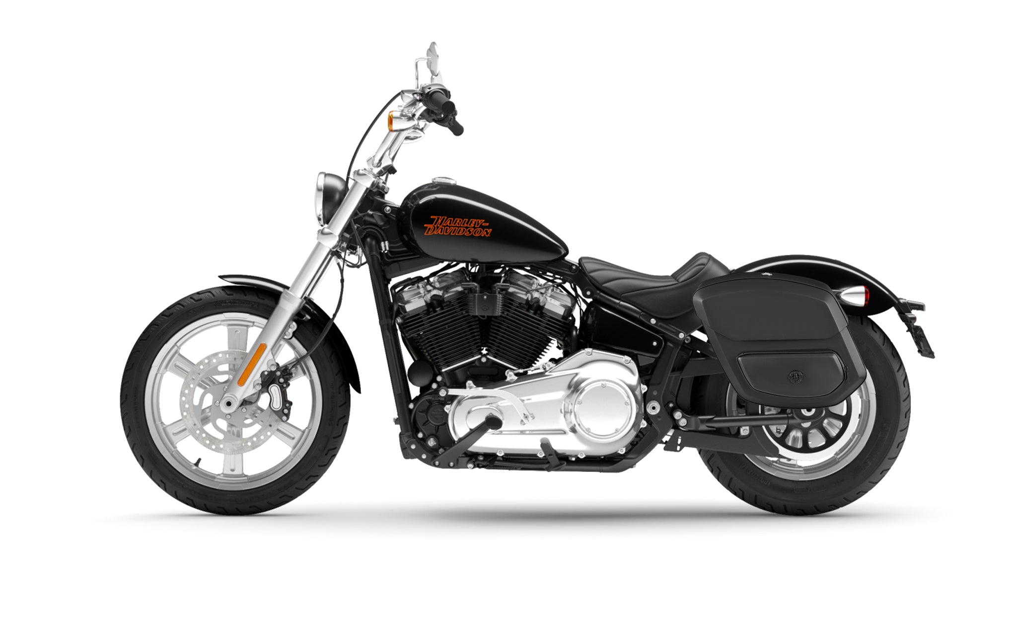 Viking 20L Ironclad Quick Mount Medium Harley Softail Standard Fxst Solo Hard Saddlebag Left Only Bag on Bike @expand