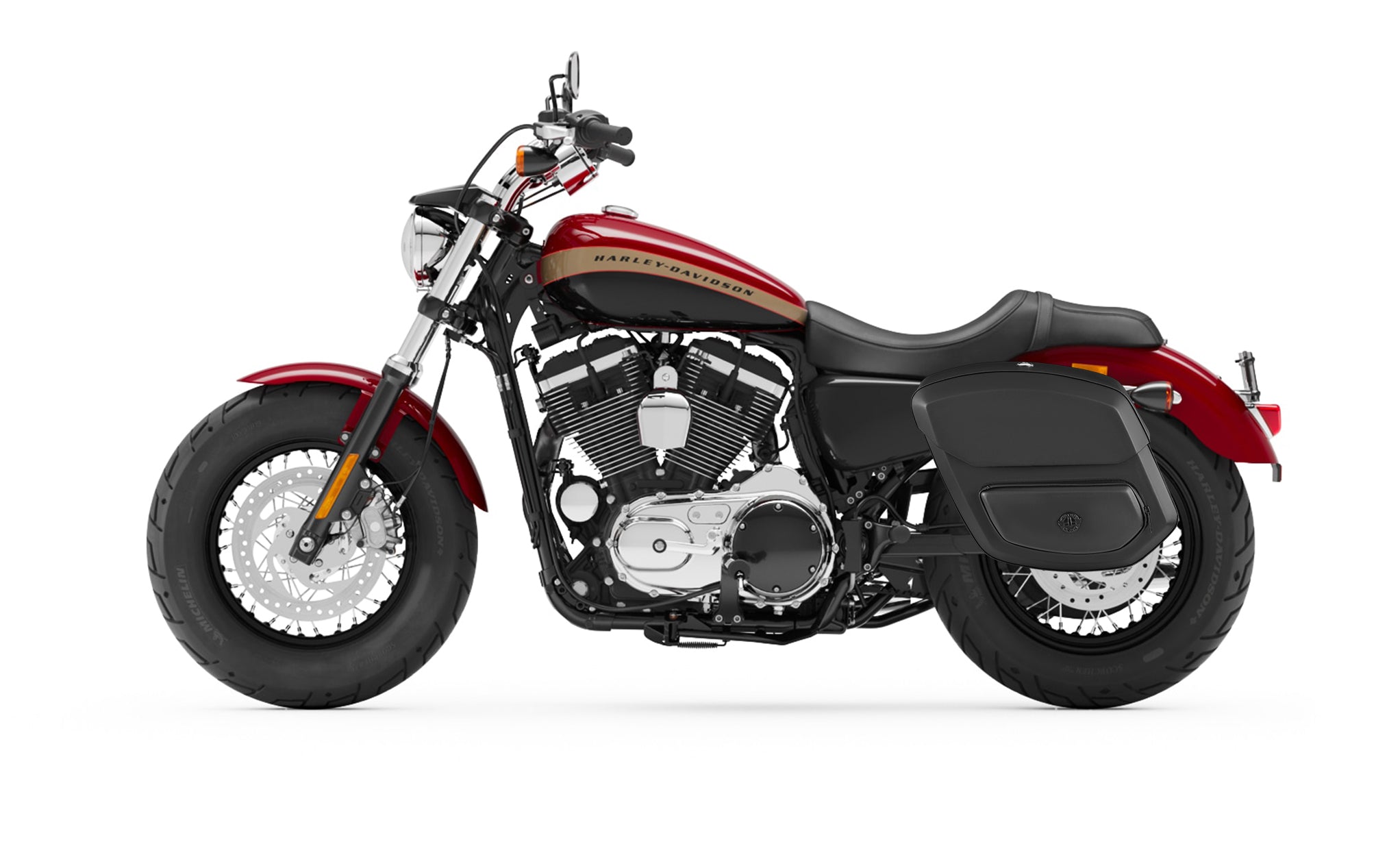 Viking 20L Ironclad Quick Mount Medium Harley Sportster 1200 Custom Xl1200C Solo Hard Saddlebag Left Only Bag on Bike @expand