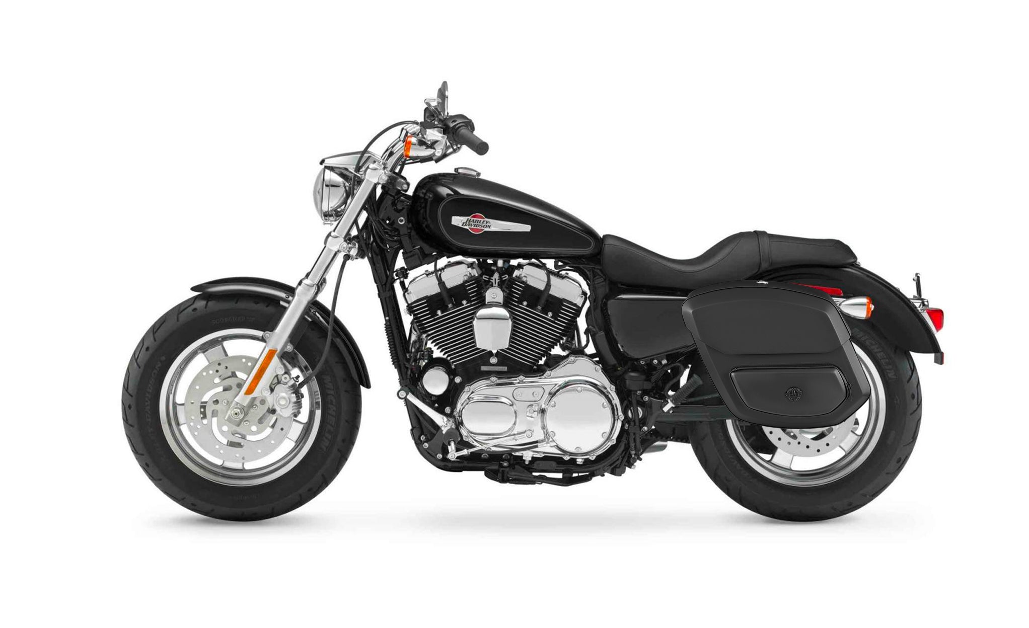 Viking 20L Ironclad Quick Mount Medium Harley Sportster 1200 Low Xl1200L Solo Hard Saddlebag Left Only Bag on Bike @expand