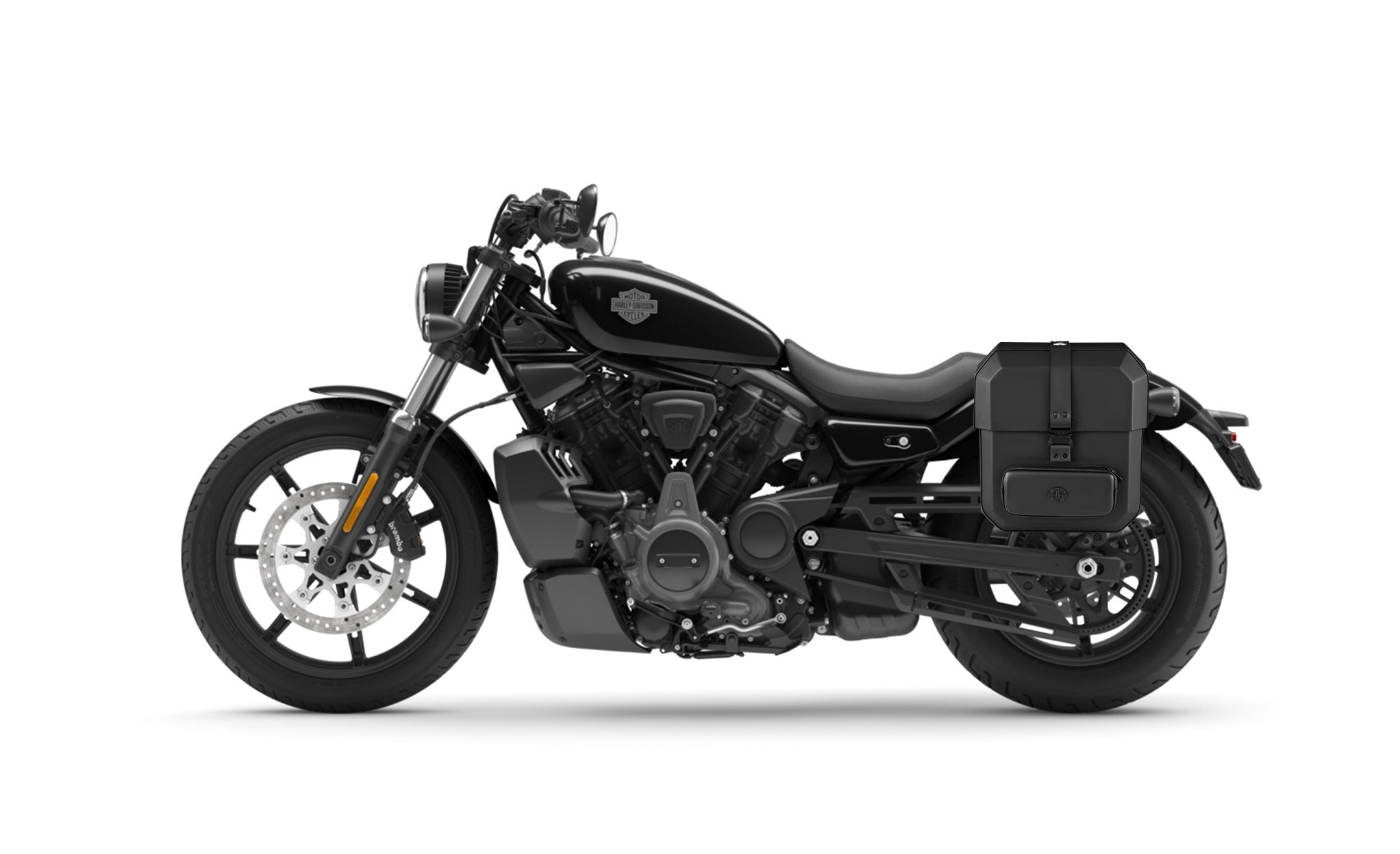 Viking 15L Outlaw Quick Mount Medium Harley Sportster Nightster 2024 Solo Hard Saddlebag Left Only Bag on Bike @expand