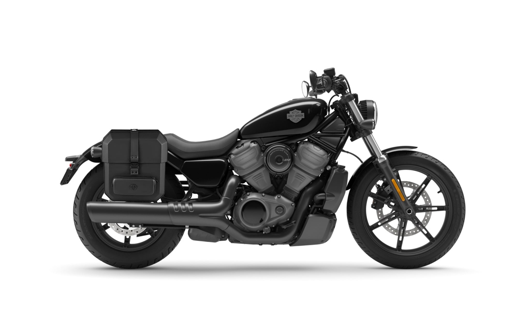 Viking 15L Outlaw Quick Mount Medium Harley Sportster Nightster 2024 Hard Solo Saddlebag Right Only Bag on Bike @expand