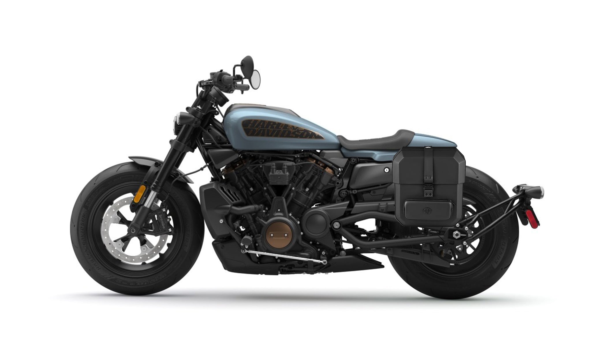Viking 15L Outlaw Quick Mount Medium Harley Sportster S Rh1250S Solo Hard Saddlebag Left Only Bag on Bike @expand