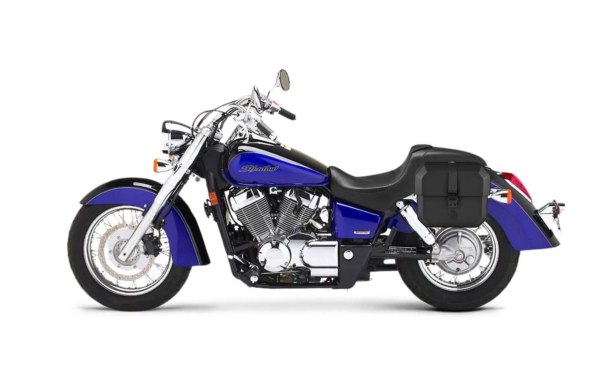 Viking Outlaw 10 Liters Small Quick Mount Honda 750 Shadow Aero Hard Solo Saddlebag Left Only Bag on Bike @expand