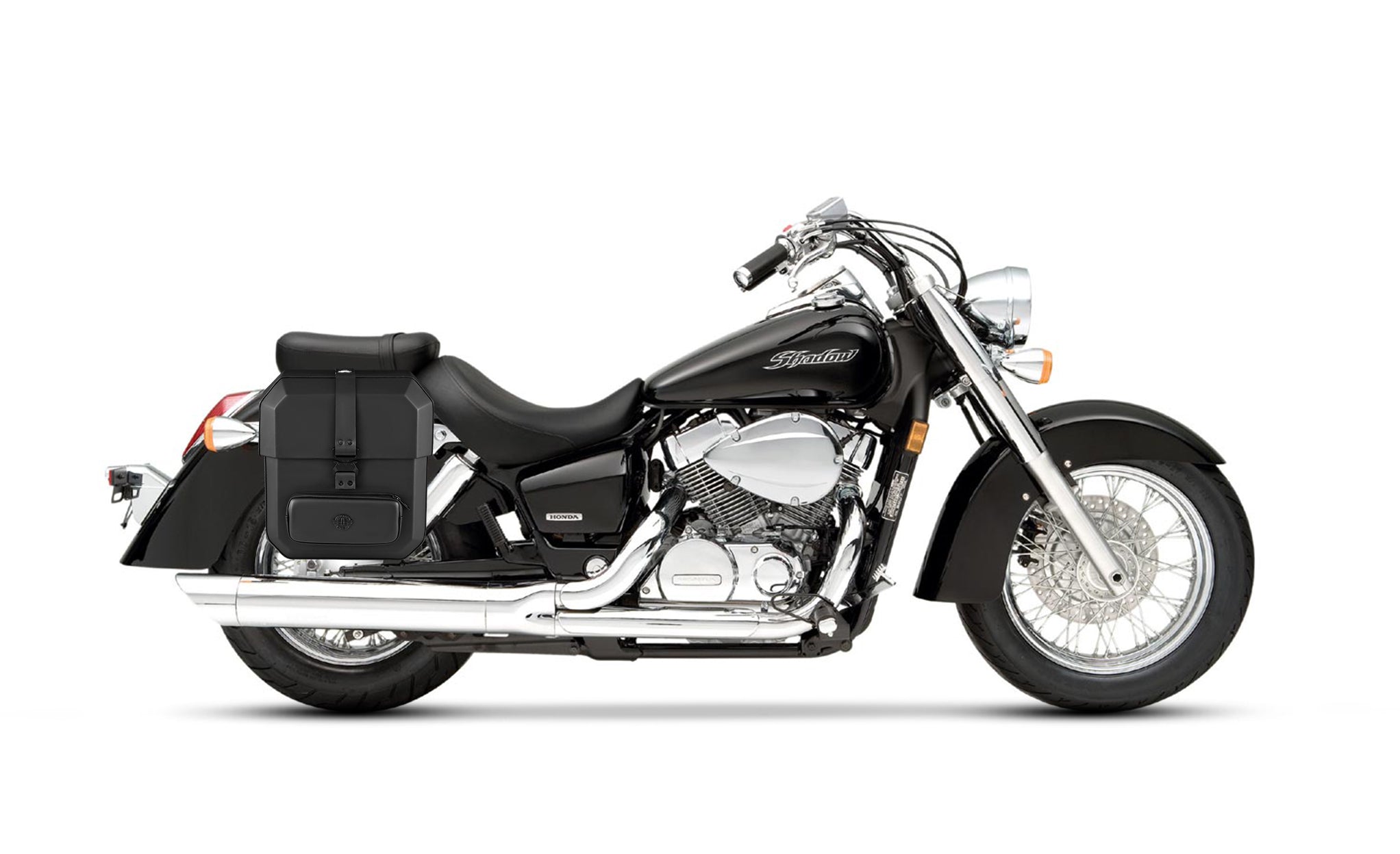 Viking 15L Outlaw Quick Mount Medium Honda 750 Shadow Aero Hard Solo Saddlebag Right Only Bag on Bike @expand