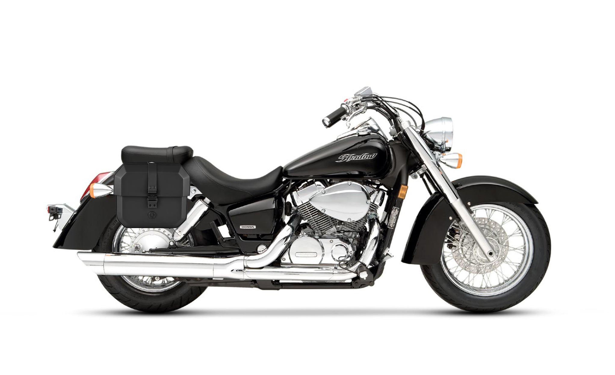 Viking 10L Outlaw Quick Mount Small Honda 750 Shadow Aero Hard Solo Saddlebag Right Only Bag on Bike @expand