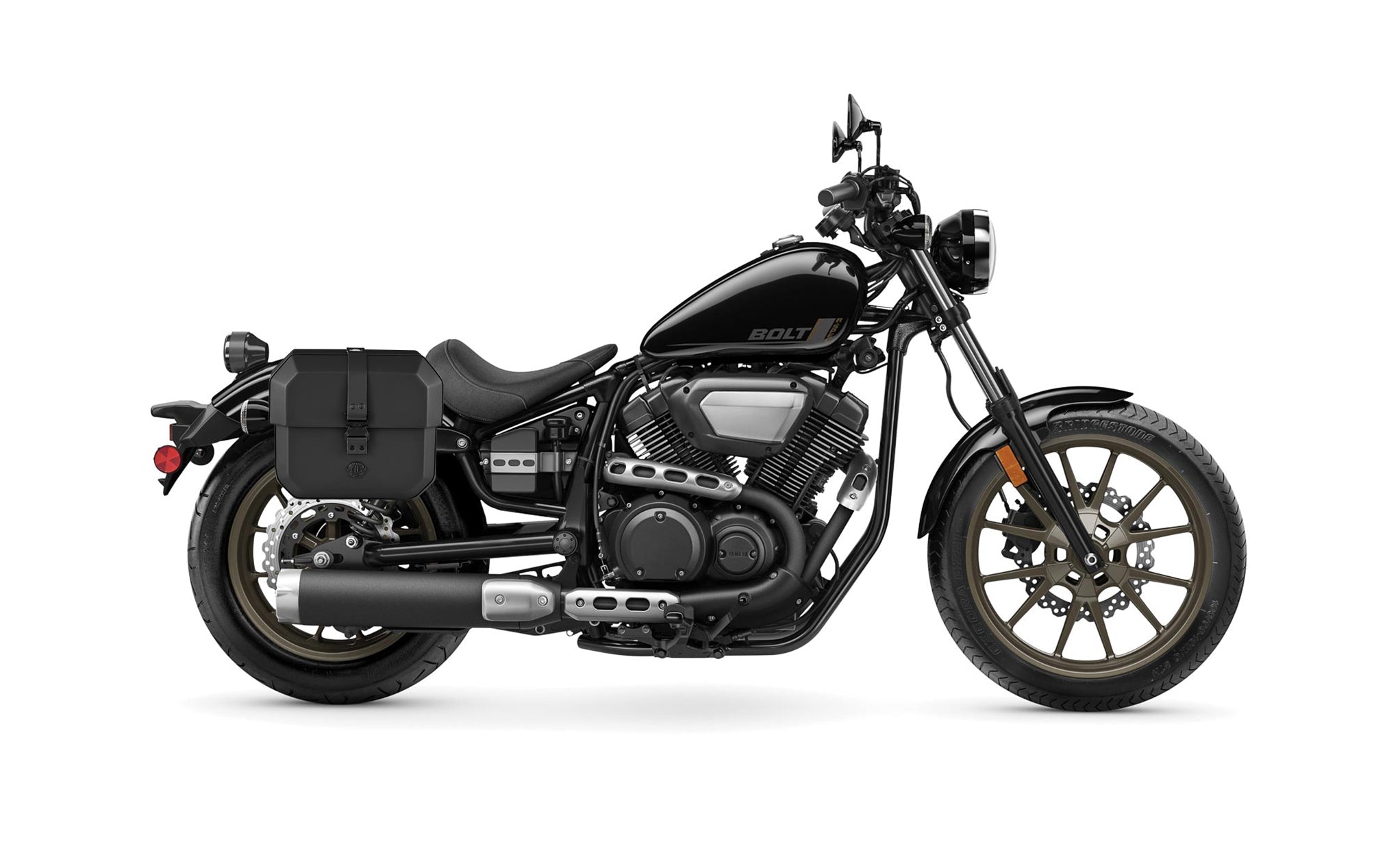 Viking 10L Outlaw Quick Mount Small Yamaha Bolt Specific Hard Solo Saddlebag Right Only Bag on Bike @expand