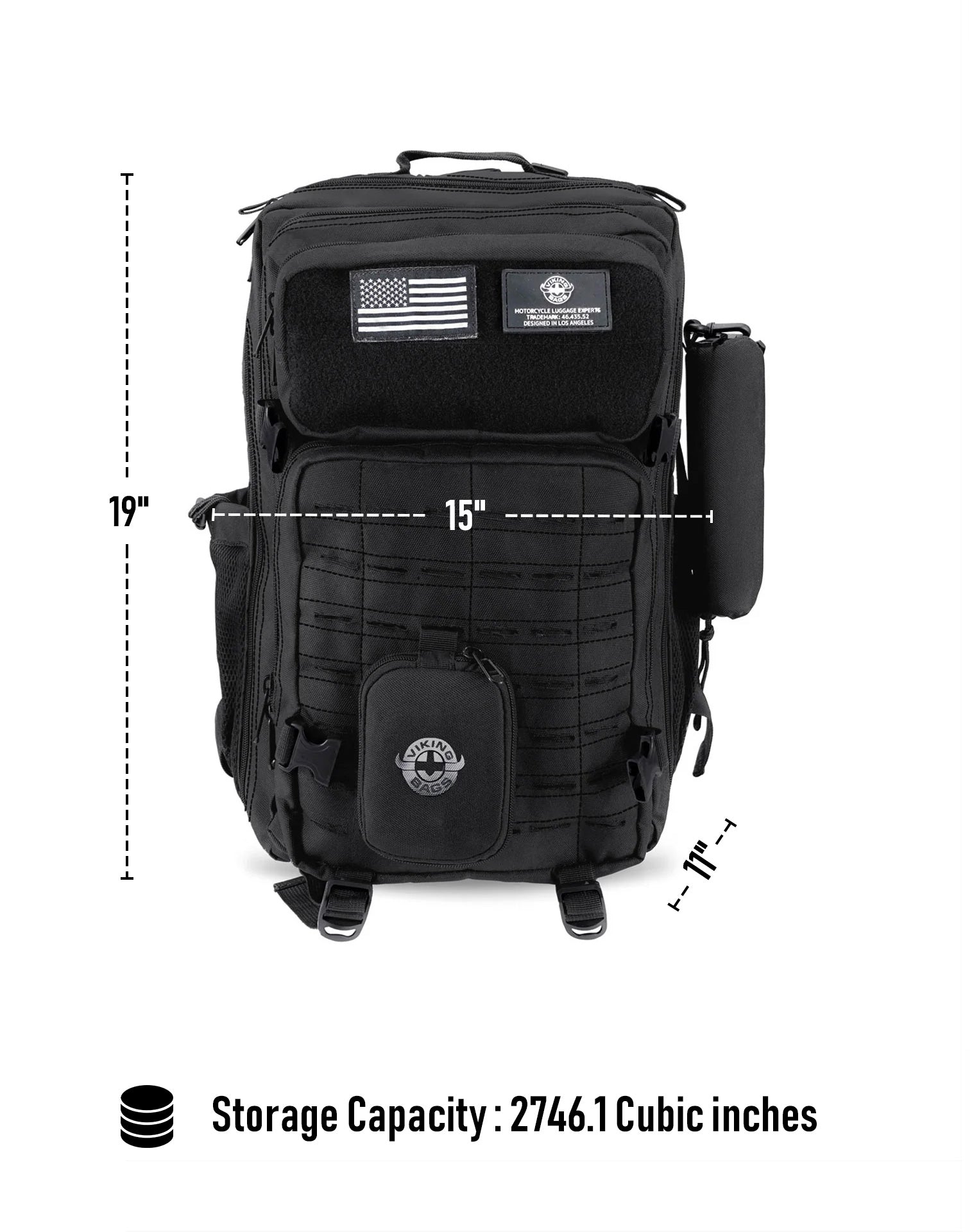 45L - Tactical XL Hyosung Motorcycle Backpack Storage Capacity