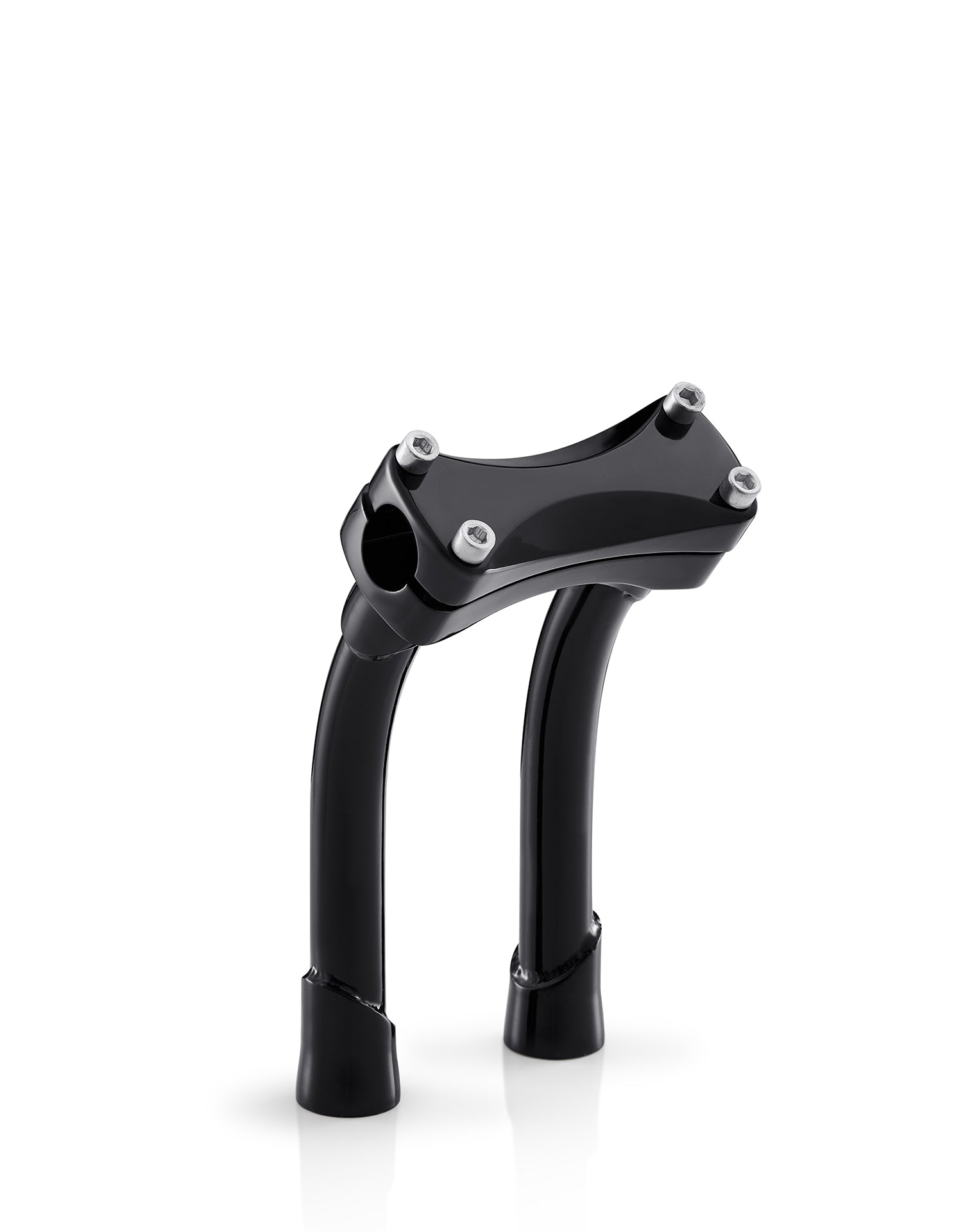 Viking Warlock 8" Pullback Handlebar Risers for Harley Dyna Low Rider FXDL/I Gloss Black Curve View