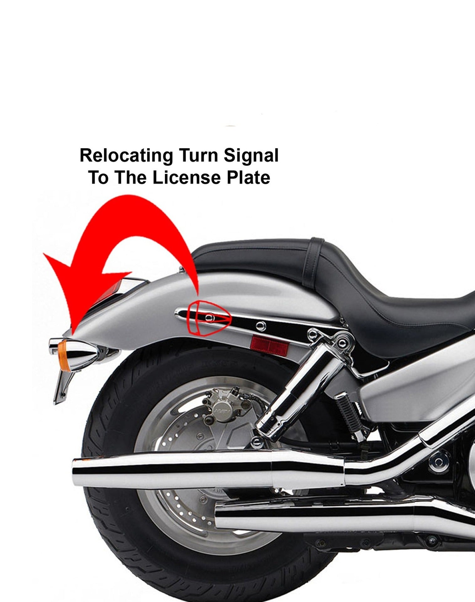Motorcycle Licence Plate Relocation Kit For Harley Dyna - VikingBags